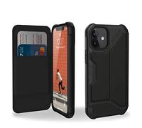 Urban Armor Gear Metropolis Folio Funda Plegable Apple iPhone 12 Mini (5,4") Cubierta [Compatible Carga inalámbrica (Qi), Funda Soporte y Ranuras para Tarjetas] Satin ARMR Negro