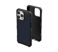 Urban Armor Gear Metropolis LT MS Funda Compatible con Apple iPhone 16 Pro MAX (protección de Grado Militar contra caídas, Carga inalámbrica (Qi) / Carga magnética Compatible) Kevlar Azul