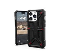 Urban Armor Gear Funda Protectora Monarch iPhone 15 Pro — 5 capas, carga inalámbrica, Kevlar negro