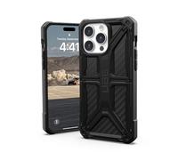 Urban Armor Gear Monarch Funda Protectora Compatible con Apple iPhone 15 Pro MAX [Carga inalámbrica Compatible, Protección Militar estándar de 5 Capas, Borde Elevado] Carbon Fiber
