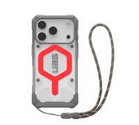 Urban Armor Gear Bundle Pathfinder MS Case/Correa Compatible con Apple iPhone 17 Pro Funda (Carga inalámbrica/magnética, Incl. Band) Rojo/Negro/Grafito