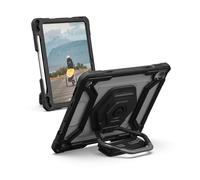 Urban Armor Gear Plasma HK Case Apple iPad 10.9 Funda (10ª generación 2022) [Correa giratoria 360 Grados, Incl. Protector de Pantalla, Apple Pencil/Logitech Crayon Soporte] Transparente/Negro