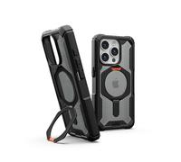 Urban Armor Gear Plasma XTE Case para Apple iPhone 15 Pro Kickstand Funda [Carga inalámbrica/magnética Compatible, Puede Abrir,Pprotección contra caídas de 6 Metros] Negro/Naranja