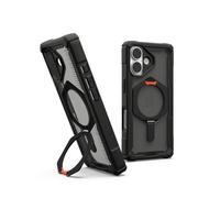 Urban Armor Gear Plasma XTE Case para Apple iPhone 17 Kickstand Funda (Carga inalámbrica/magnética, Puede Abrir, protección contra caídas de 6 Metros) Negro/Naranja Pop