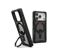 Urban Armor Gear Plasma XTE Case para Apple iPhone 17 Pro Kickstand Funda (Carga inalámbrica/magnética, Puede Abrir, protección contra caídas de 6 Metros) Negro/Naranja Pop