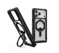 Urban Armor Gear Plasma XTE Case para Apple iPhone 17 Pro MAX Kickstand Funda (Carga inalámbrica/magnética, Puede Abrir, protección contra caídas de 6 Metros) Negro/Transparente
