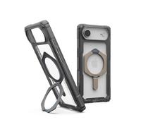 Urban Armor Gear Plasma XTE Case para Apple iPhone Air Kickstand Funda (Carga inalámbrica/magnética, Puede Abrir, protección contra caídas de 6 Metros) Ceniza/Titanio