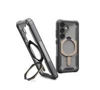Urban Armor Gear Plasma XTE Samsung Galaxy S25 Kickstand Case (Diseñado para Samsung Certificado, Funda Compatible con Carga inalámbrica) Ceniza (Transparente)/Titanio
