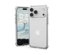 Urban Armor Gear Plyo Case Compatible con Apple iPhone 17 Pro MAX Funda (Carga inalámbrica, Air-Soft Esquinas, Borde Elevado) Hielo (Transparente)