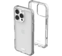Urban Armor Gear Plyo Casecompatible con la Funda Apple iPhone 16 Pro (Funda Compatible con Carga inalámbrica, Esquinas Air-Soft Resistentes a Las caídas, Borde Elevado) Hielo (Transparente)