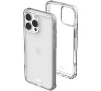 Urban Armor Gear Plyo Casecompatible con la Funda Apple iPhone 16 Pro MAX (Funda Compatible con Carga inalámbrica, Esquinas Air-Soft Resistentes a Las caídas, Borde Elevado) Hielo (Transparente)