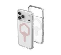 Urban Armor Gear Plyo MS Case Compatible con Apple iPhone 17 Pro MAX Funda (Carga inalámbrica/magnética, Air-Soft Esquinas, Borde Elevado) Ice (Transparente) / Rose Gold