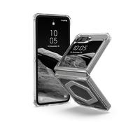 URBAN ARMOR GEAR Plyo Pro Case para Samsung Galaxy Z Flip6 ("Designed for Samsung" certificación oficial, Carga magnética compatible, Air-Soft esquinas) Ice (Transparente) / Plata