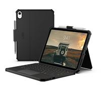 URBAN ARMOR GEAR Rugged - Funda para teclado USB-C con panel táctil multitáctil (iPad 11, iPad 10.9, iPad Air 11, carga de paso, conector de audio de 3,5 mm, soporte para lápiz), color negro