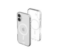 Urban Armor Gear Scout Case Compatible con Apple iPhone 17 Funda (Carga inalámbrica/magnética, UV Resistant, Borde Elevado) Ice (Transparent) / White