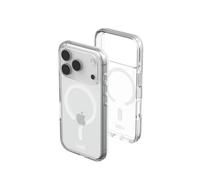 Urban Armor Gear Scout Case Compatible con Apple iPhone 17 Pro Funda (Carga inalámbrica/magnética, UV Resistant, Borde Elevado) Hielo (Transparente) / Blanco