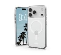 Urban Armor Gear Scout Case Compatible con Apple iPhone 17 Pro MAX Funda (Carga inalámbrica/magnética, UV Resistant, Borde Elevado) Hielo (Transparente) / Blanco