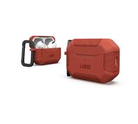 URBAN ARMOR GEAR Scout Case für Die Apple AirPods Pro 2022 Hülle [Wireless-Charging kompatibel/Status LED sichtbar, Strukstrukturiertes TPU, Karabinerken] Rust