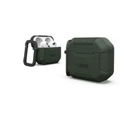 Urban Armor Gear Scout - Funda para Apple AirPods (3ª generación 2021) [Compatible con Carga inalámbrica/Estado Visible LED, TPU Texturizado, mosquetón extraíble]