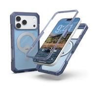 Urban Armor Gear Trooper MS Case Compatible con Apple iPhone 17 Pro MAX Funda (Carga inalámbrica/magnética, protección contra caídas de 7,6 Metros) Azul Nube (Transparente)