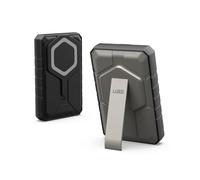 URBAN ARMOR GEAR UAG 10000 mAh Banco de energía 20 W 2 puertos USB-C USB magnético inalámbrico cargador portátil de carga rápida con soporte compatible con iPhone 15, Samsung Galaxy S24, negro/titanio