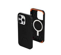 Urban Armor Gear UAG Civilian Case Compatible Apple iPhone 14 Pro [Carga inalámbrica/magnética Compatible, Resistente a los Golpes, Borde Elevado] Negro