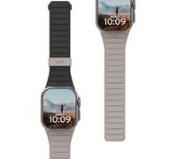 Urban Armor Gear Correa de reloj compatible con Apple Watch de 49/46/45/44 mm, Pathfinder negro/titanio, correa magnética reversible de silicona de doble cara para iWatch Series Ultra
