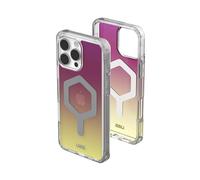 Urban Armor Gear UAG [Edición Limitada] Funda para iPhone 16 Pro MAX de 6.9”, Compatible con Carga MagSafe, Resistente y antiamarilleamiento, Transparente, Funda MIL-STD, Granate/Amarillo Degradado