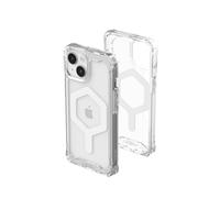 URBAN ARMOR GEAR UAG - Funda Compatible con iPhone 15 de 6.1 Pulgadas, Color Hielo Plyo/Blanco, imán Integrado Compatible con MagSafe Carga, Resistente, antiamarilleamiento, Transparente, a Prueba de