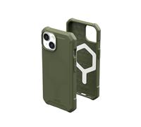 URBAN ARMOR GEAR Essential MS Funda compatible con la funda Apple iPhone 15 Plus [50% material reciclado, Carga inalámbrica / magnética optimizada, 4,6m protección] verde oliva