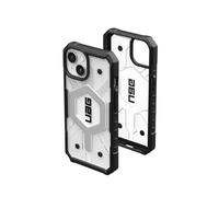 URBAN ARMOR GEAR UAG - Funda Compatible con iPhone 15 Plus de 6.7 Pulgadas, Pathfinder Transparente Hielo/Plata, imán Integrado Compatible con MagSafe Charging, Funda Protectora Transparente