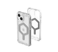 URBAN ARMOR GEAR UAG - Funda Compatible con iPhone 15 Plus de 6.7 Pulgadas Plyo Ice/Silver Imán Integrado Compatible con MagSafe Carga, Resistente, antiamarilleamiento, Transparente, Cubierta