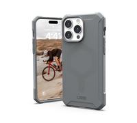 URBAN ARMOR GEAR Essential MS Funda compatible con la funda Apple iPhone 15 Pro Max [50% material reciclado, Carga inalámbrica / magnética optimizada, 4,6m protección] plata