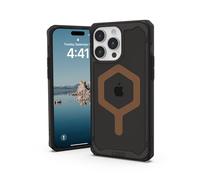 URBAN ARMOR GEAR UAG - Funda Compatible con iPhone 15 Pro MAX de 6.7 Pulgadas, Color Negro y Bronce, imán Integrado Compatible con MagSafe, Resistente, antiamarilleamiento, Transparente, Funda