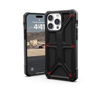 URBAN ARMOR GEAR Monarch Funda Protectora Compatible con Apple iPhone 15 Pro MAX [Carga inalámbrica Compatible, Protección Militar estándar de 5 Capas, Borde Elevado] Kevlar Negro