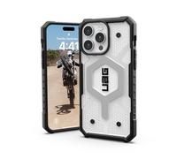 URBAN ARMOR GEAR Pathfinder Funda compatible con Apple iPhone 15 Pro Max [Compatible con Carga inalámbrica / magnética, protección contra caídas según norma militar] ice (transparente)