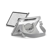 URBAN ARMOR GEAR UAG - Funda diseñada para Ricitos de Oro, funda protectora resistente con soporte multiángulo integrado, correa de mano y correa para el hombro MIL-STD, Plasma Healthcare blanco/gris
