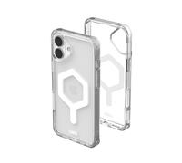 Urban Armor Gear Funda Plyo MS Compatible con Apple iPhone 16 Plus (Carga inalámbrica/magnética Compatible, Esquinas Air-Soft a Prueba de Golpes, Borde Elevado) Hielo (Transparente) / Blanco