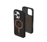 Urban Armor Gear Funda Plyo MS Compatible con Apple iPhone 16 Pro Case (Carga inalámbrica/magnética Compatible, Esquinas Air-Soft Resistentes a Las caídas, Borde Elevado) Negro/Bronce