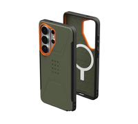 URBAN ARMOR GEAR UAG - Funda protectora para Samsung Galaxy S26 Ultra de 6.9 pulgadas, compatible con carga magnética, resistente a prueba de caídas, color verde oliva/naranja