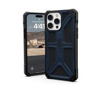 Urban Armor Gear UAG Monarch Funda Protectora Compatible Apple iPhone 14 Pro MAX [Carga inalámbrica Compatible, protección Militar estándar de 5 Capas, Borde Elevado] Negro/BLU