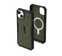 Urban Armor Gear UAG Pathfinder Funda Compatible Apple iPhone 14 Plus [Carga inalámbrica/magnético Compatible, Protección contra caídas de estándar Militar] Oliva