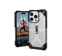 Urban Armor Gear UAG Plasma Funda Compatible Apple iPhone 14 Pro [Carga inalámbrica Compatible, Resistente a los Golpes, Borde Elevado] Gris Transparente