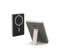 URBAN ARMOR GEAR UAG SRGE - Batería externa de 5000 mAh, 20 W, USB-C, delgado, magnético, inalámbrico, portátil, carga rápida, con soporte, compatible con iPhone 16, Samsung Galaxy S24, titanio
