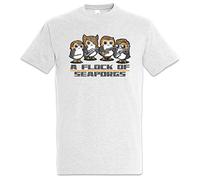Urban Backwoods A Flock of Seaporgs Camiseta De Hombre T-Shirt Gris Talla L