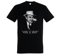 Urban Backwoods Al Capone Classic Portrait Camiseta De Hombre T-Shirt Negro Talla XL