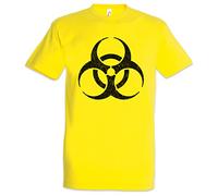 Urban Backwoods Biohazard Vintage Symbol Camiseta De Hombre T-Shirt Amarillo Talla 3XL