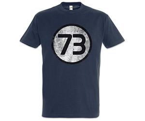 Urban Backwoods Black The Big Bang Number 73 Vintage III Logo Camiseta De Hombre T-ShirtAzul Talla 3XL