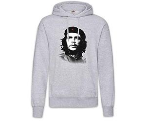 Urban Backwoods Classic Che Guevara Portrait I Hoodie Sudadera con Capucha Sweatshirt Gris Talla M
