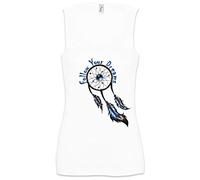 Urban Backwoods Dreamcatcher I Mujer Camiseta Sin Mangas Women Tank Top Blanco Talla S